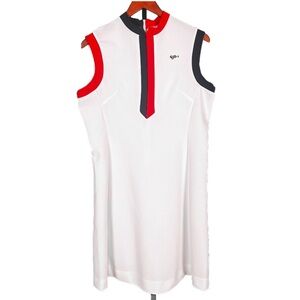 Vintage Sleeveless White Tennis Dress with Turtle Logo 70’s